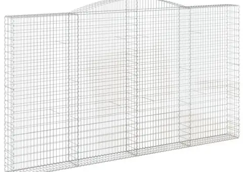 Coșuri gabion arcuite 15 buc, 400x30x220/240cm, fier galvanizat - 3/5