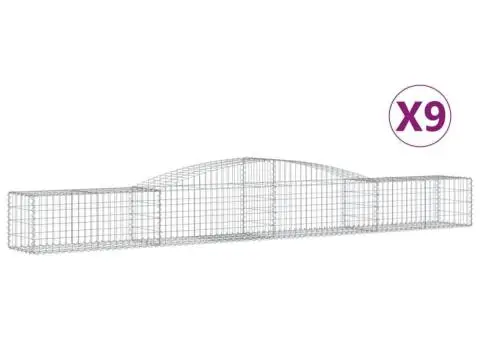 Coșuri gabion arcuite 9 buc, 400x50x40/60 cm, fier galvanizat - 2/5