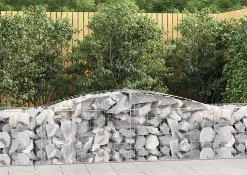 Coșuri gabion arcuite 2 buc, 400x50x60/80 cm, fier galvanizat - 1/5