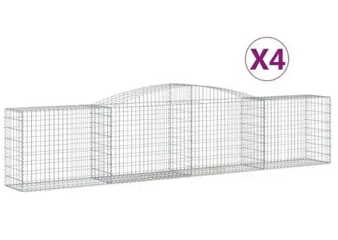Coșuri gabion arcuite 4 buc, 400x50x80/100 cm, fier galvanizat - 2/5