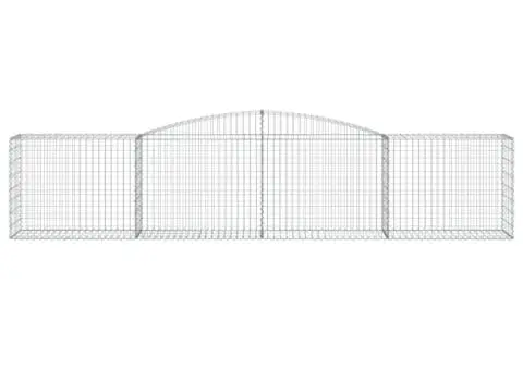 Coșuri gabion arcuite 4 buc, 400x50x80/100 cm, fier galvanizat - 4/5