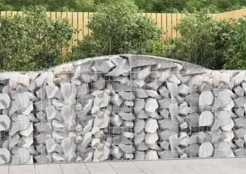 Coșuri gabion arcuite 4 buc, 400x50x100/120 cm fier galvanizat - 1/5