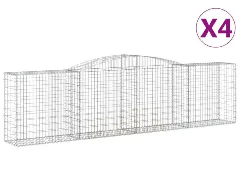 Coșuri gabion arcuite 4 buc, 400x50x100/120 cm fier galvanizat - 2/5