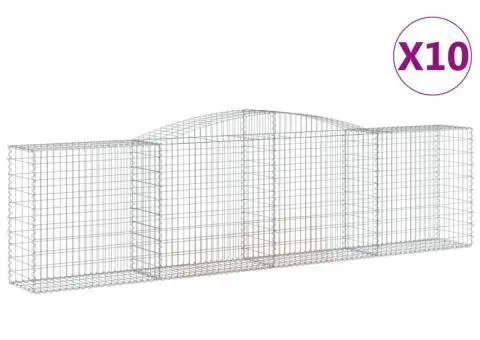 Coșuri gabion arcuite 10 buc, 400x50x100/120 cm fier galvanizat - 2/5