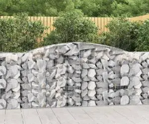 vidaXL Coșuri gabion arcuite 20 buc, 400x50x100/120 cm fier galvanizat
