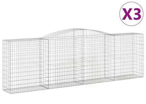 Coșuri gabion arcuite 3 buc, 400x50x120/140 cm, fier galvanizat - 2/5