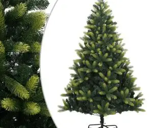 vidaXL Brad de Crăciun artificial cu suport și balamale, 150 cm