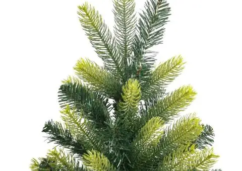 Brad de Crăciun artificial cu suport și balamale, 150 cm - 4/5