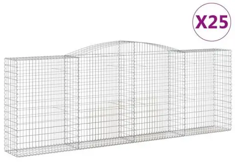 Coșuri gabion arcuite 25 buc, 400x50x140/160cm, fier galvanizat - 2/5