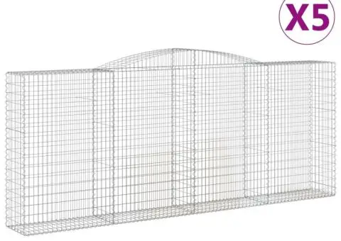 Coșuri gabion arcuite 5 buc. 400x50x160/180 cm, fier galvanizat - 2/5