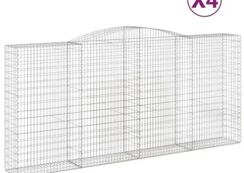 Coșuri gabion arcuite 4 buc, 400x50x180/200 cm, fier galvanizat - 2/5