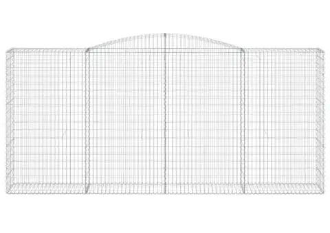 Coșuri gabion arcuite 4 buc, 400x50x180/200 cm, fier galvanizat - 4/5