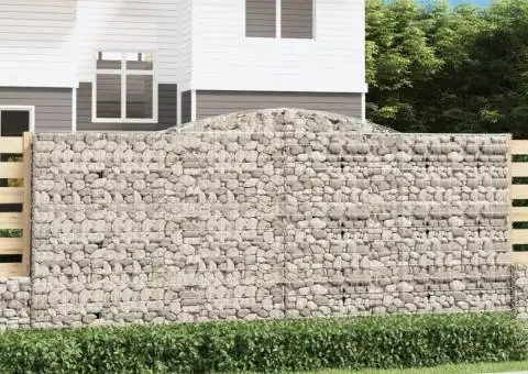 Coșuri gabion arcuite 6 buc, 400x50x180/200 cm, fier galvanizat - 1/5