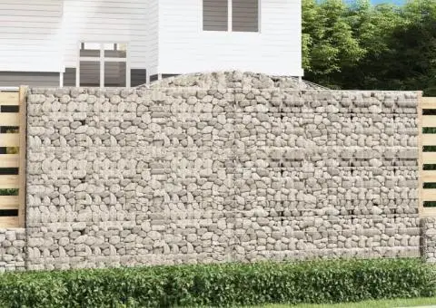 Coșuri gabion arcuite, 8 buc 400x50x200/220 cm, fier galvanizat - 1/5