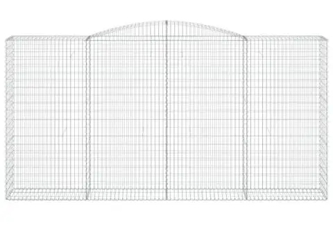 Coșuri gabion arcuite, 8 buc 400x50x200/220 cm, fier galvanizat - 4/5