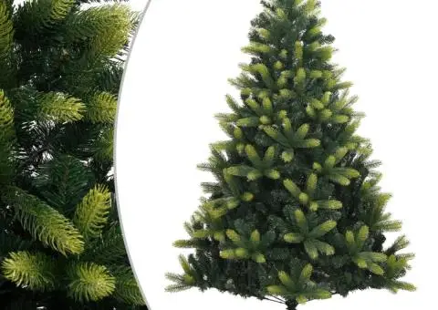 Brad de Crăciun artificial cu suport și balamale, 210 cm - 1/5
