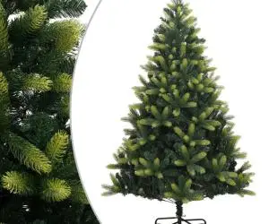 vidaXL Brad de Crăciun artificial cu suport și balamale, 210 cm