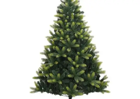 Brad de Crăciun artificial cu suport și balamale, 210 cm - 2/5