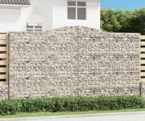 vidaXL Coșuri gabion arcuite, 6 buc, 400x50x220/240cm, fier galvanizat
