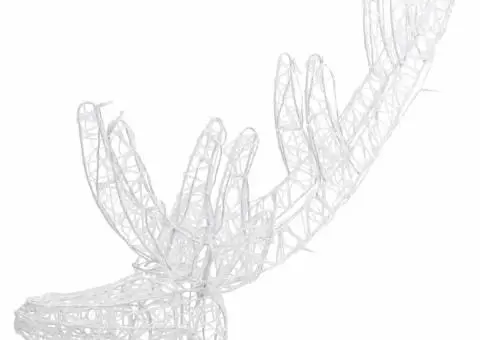 Ren de Crăciun 250 LED-uri, 2 buc., alb rece, 180 cm, acril XXL - 5/5