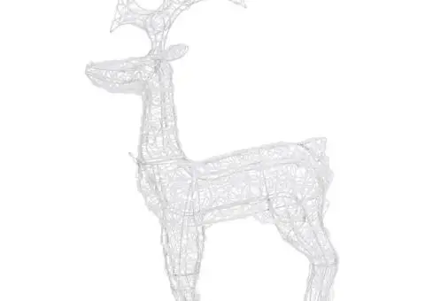 Decorațiuni reni de Crăciun, 2 buc., 60x16x100 cm, acril - 4/5