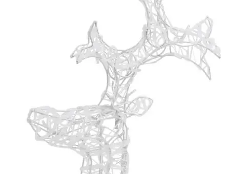 Decorațiuni reni de Crăciun, 2 buc., 60x16x100 cm, acril - 5/5