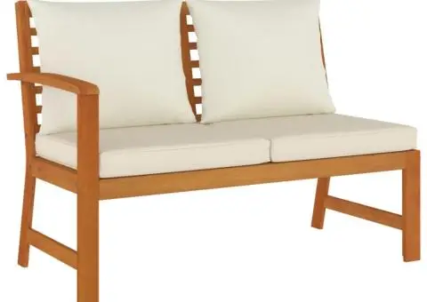 Set mobilier de grădină cu perne, 7 piese, lemn masiv de acacia - 4/5