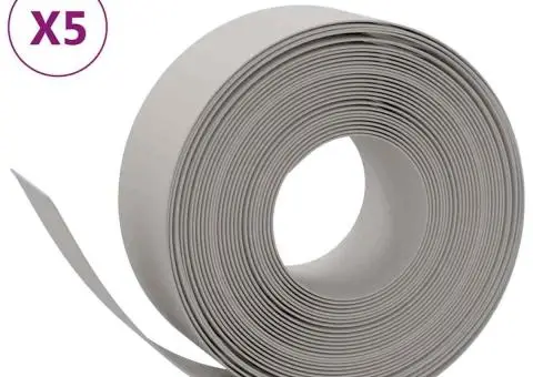 Borduri de grădină, 5 buc, gri, 10 m 20 cm, polietilenă - 2/5