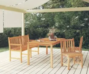 vidaXL Set mobilier pentru grădină, 4 piese, lemn masiv de tec