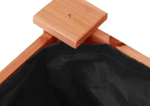 Jardinieră cu roți&căptușeală maro 118x59x76 cm lemn masiv brad - 5/5