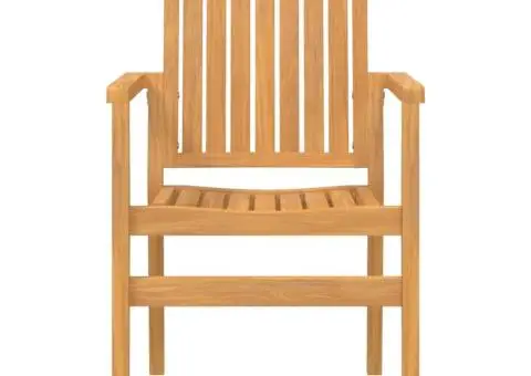 Scaune grădină stivuibile 8 buc. 56,5x57,5x91 cm lemn masiv tec - 4/5