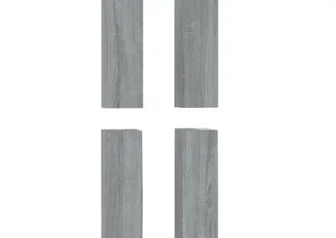 Comode TV, 4 buc., gri sonoma, 30,5x30x110 cm, lemn prelucrat - 2/5