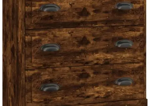 Servante, 2 buc., stejar afumat, lemn prelucrat - 3/5