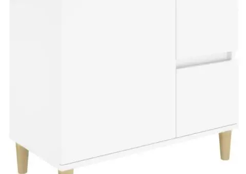 Set dulapuri de baie, 3 piese, alb, lemn prelucrat - 5/5