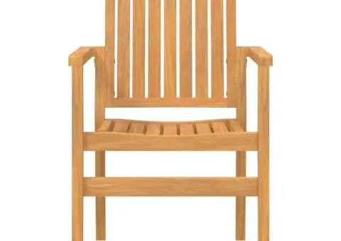 Scaune grădină stivuibile 4 buc. 56,5x57,5x91 cm lemn masiv tec - 4/5