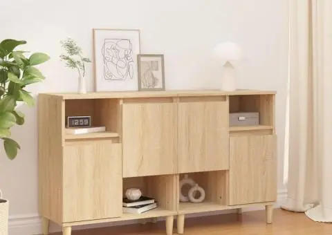 Dulapuri, 2 buc, stejar sonoma, 60x35x70 cm, lemn prelucrat - 1/5