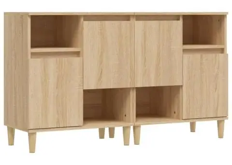 Dulapuri, 2 buc, stejar sonoma, 60x35x70 cm, lemn prelucrat - 2/5