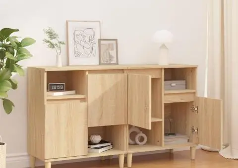 Dulapuri, 2 buc, stejar sonoma, 60x35x70 cm, lemn prelucrat - 3/5