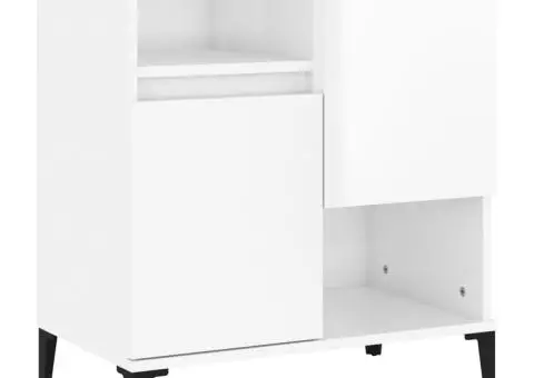 Dulapuri, 2 buc, alb extralucios, 60x35x70 cm, lemn prelucrat - 5/5