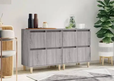 Dulapuri, 2 buc, sonoma gri, 60x35x70 cm, lemn prelucrat - 1/5