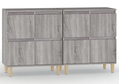 Dulapuri, 2 buc, sonoma gri, 60x35x70 cm, lemn prelucrat - 2/5