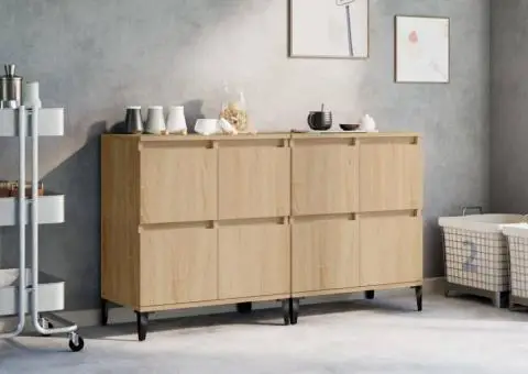 Dulapuri, 2 buc, stejar sonoma, 60x35x70 cm, lemn prelucrat - 1/5