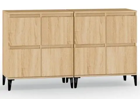 Dulapuri, 2 buc, stejar sonoma, 60x35x70 cm, lemn prelucrat - 2/5