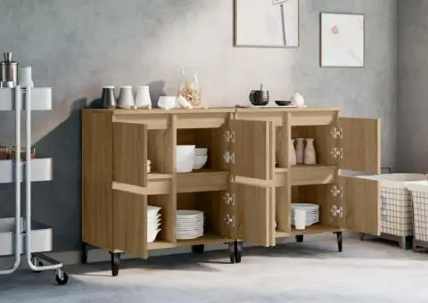 Dulapuri, 2 buc, stejar sonoma, 60x35x70 cm, lemn prelucrat - 3/5