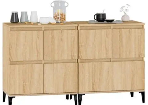 Dulapuri, 2 buc, stejar sonoma, 60x35x70 cm, lemn prelucrat - 4/5