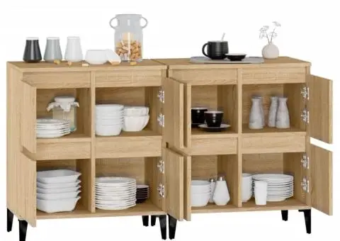 Dulapuri, 2 buc, stejar sonoma, 60x35x70 cm, lemn prelucrat - 5/5