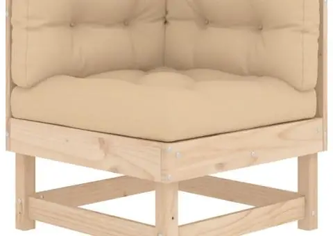 Set mobilier de grădină cu perne, 8 piese, lemn masiv - 4/5