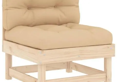 Set mobilier de grădină cu perne, 8 piese, lemn masiv - 5/5