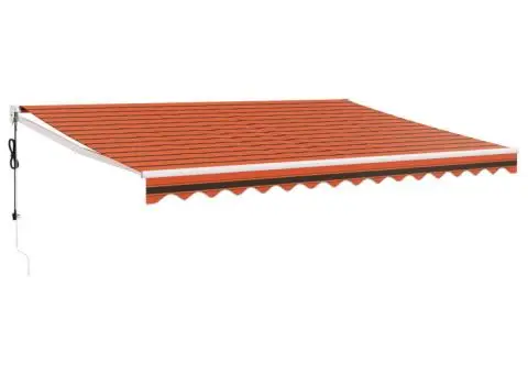 Copertina retractabilă automată, portocaliu și maro, 4x3 m - 2/5