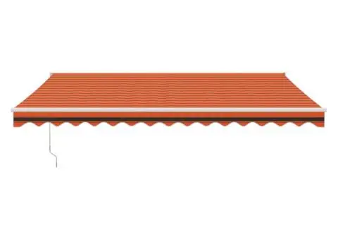 Copertina retractabilă automată, portocaliu și maro, 4x3 m - 3/5